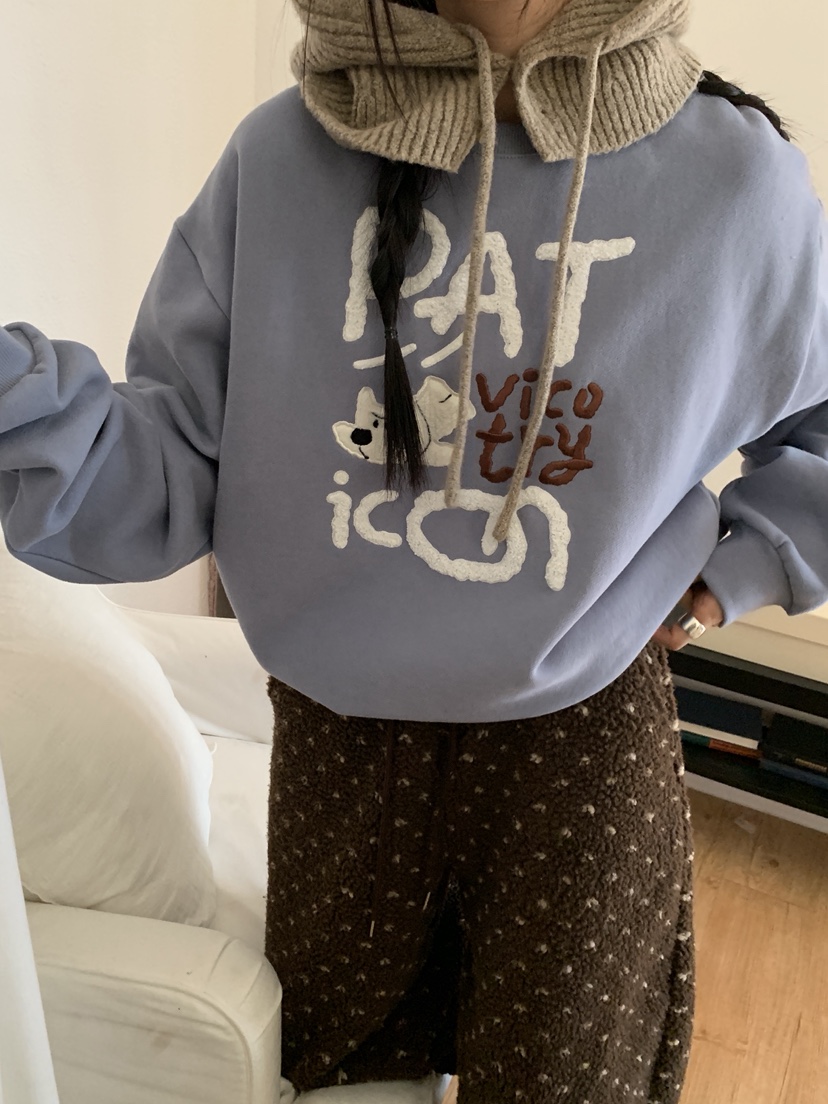 MORE THAN-P韓國代購㊣女裝新款真品25秋冬職業休閑時尚衛衣MORE THAN衛衣