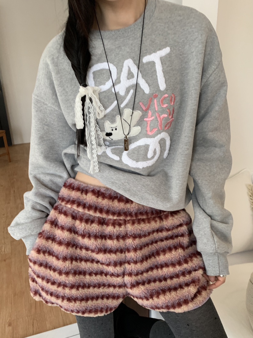 MORE THAN-P韓國代購㊣女裝新款真品25秋冬職業休閑時尚衛衣MORE THAN衛衣