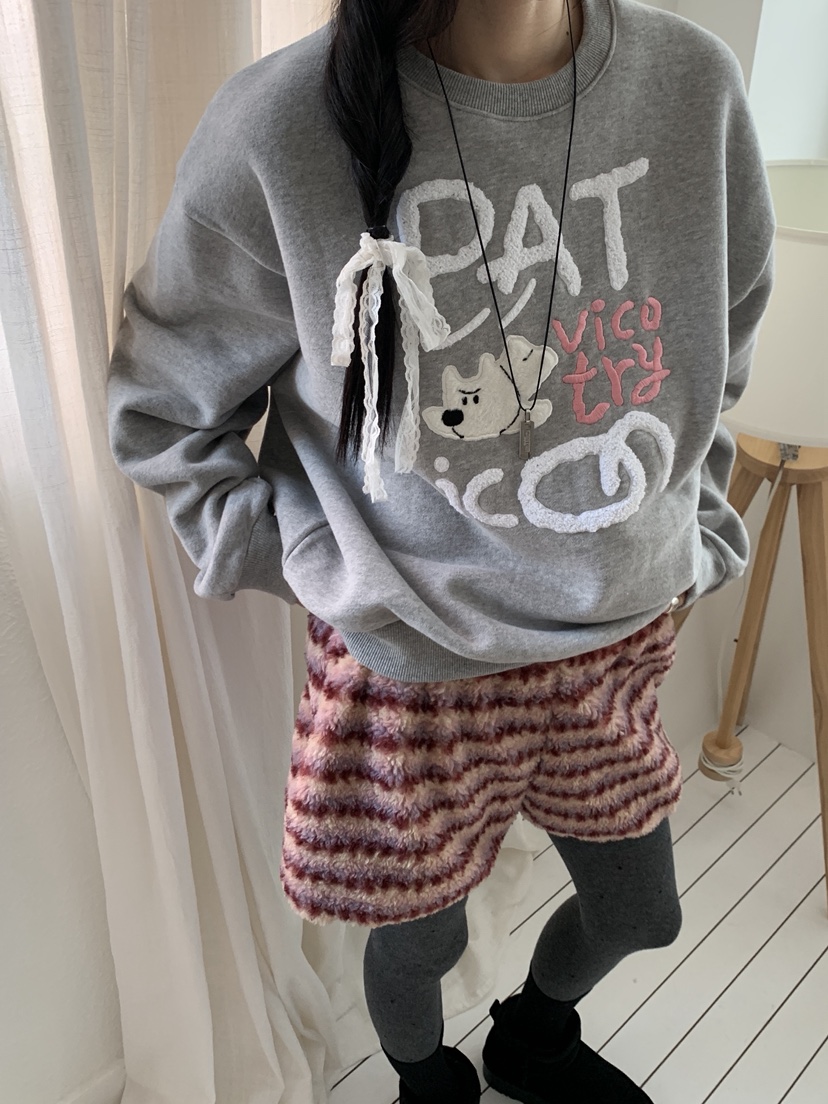 MORE THAN-P韓國代購㊣女裝新款真品25秋冬職業休閑時尚衛衣MORE THAN衛衣