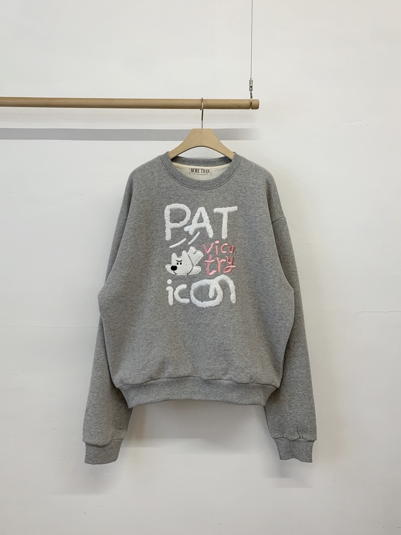 MORE THAN-P韓國代購㊣女裝新款真品25秋冬職業休閑時尚衛衣MORE THAN衛衣圖色2