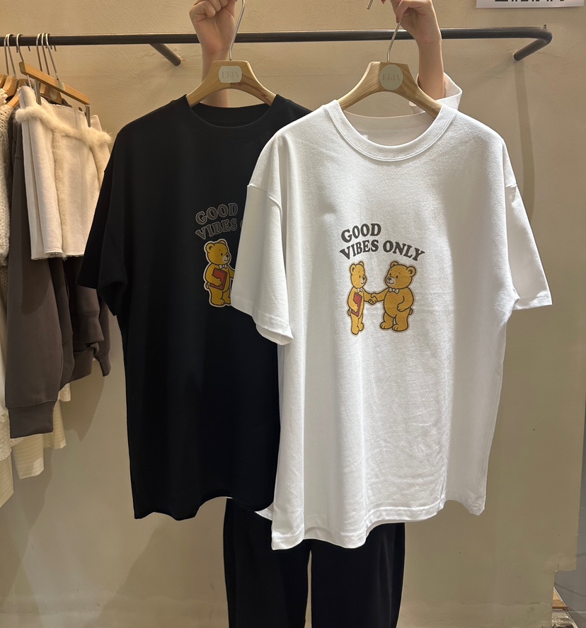 ERIA韓國代購㊣女裝新品真品推薦25秋冬職業人氣休閑熱賣T恤ERIA/HUET恤