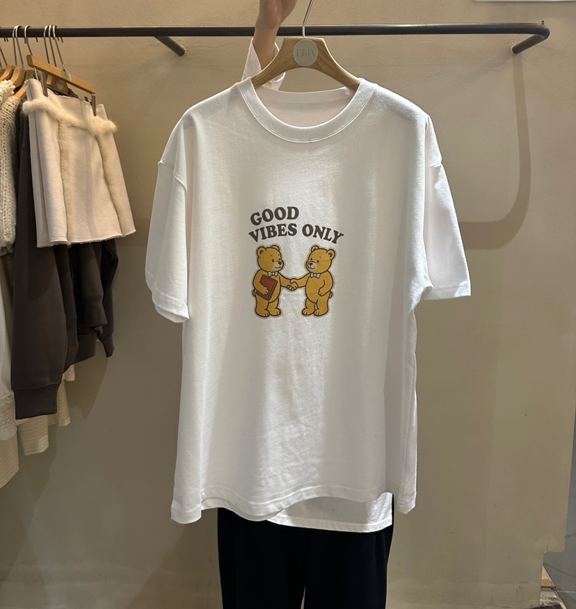 ERIA韓國代購㊣女裝新品真品推薦25秋冬職業人氣休閑熱賣T恤ERIA/HUET恤圖色1