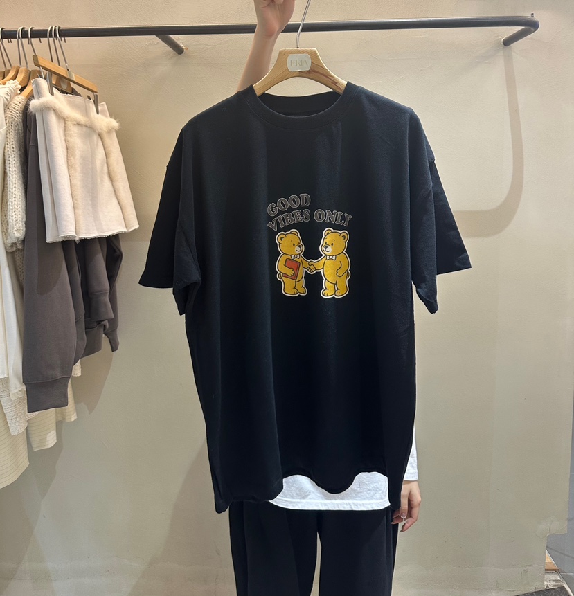 ERIA韓國代購㊣女裝新品真品推薦25秋冬職業人氣休閑熱賣T恤ERIA/HUET恤圖色2