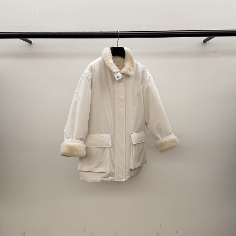 ID東大門㊣直郵女士新品推薦人氣真品25秋冬夾克美利奴羊毛ID夾克圖色1