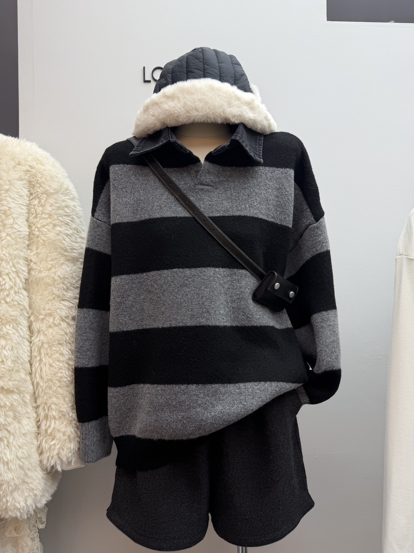 LOOKK東大門㊣實拍女士新款25秋冬人氣熱賣真品針織衫不含包LOOKK針織衫圖色2