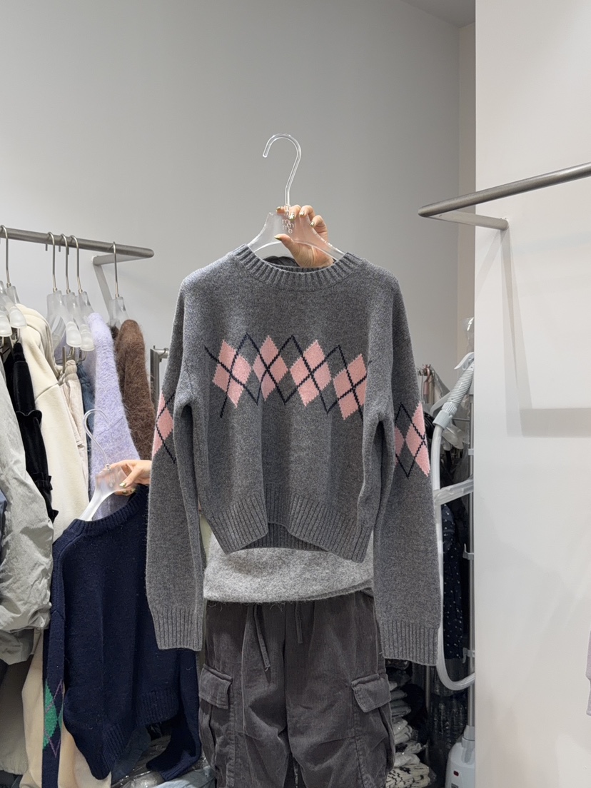 LOOKK韓國代購㊣女士新品休閑25秋冬推薦時尚人氣職業針織衫LOOKK針織衫圖色1