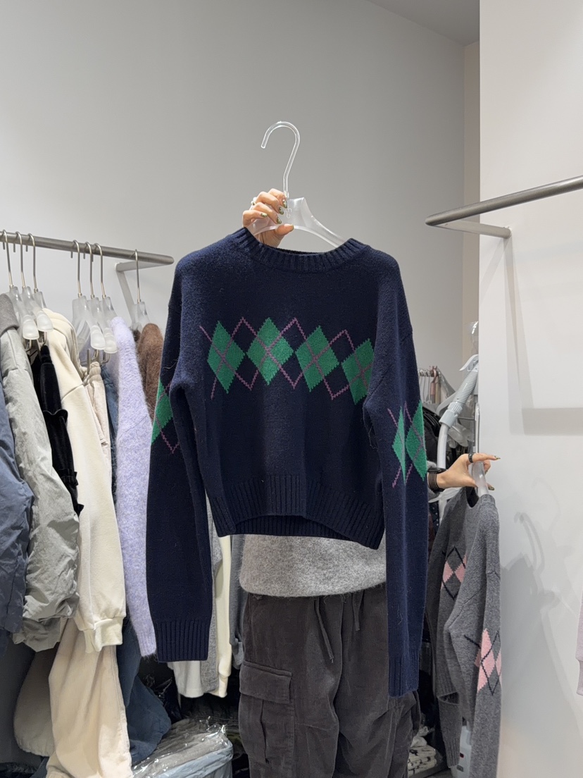 LOOKK韓國代購㊣女士新品休閑25秋冬推薦時尚人氣職業針織衫LOOKK針織衫圖色2