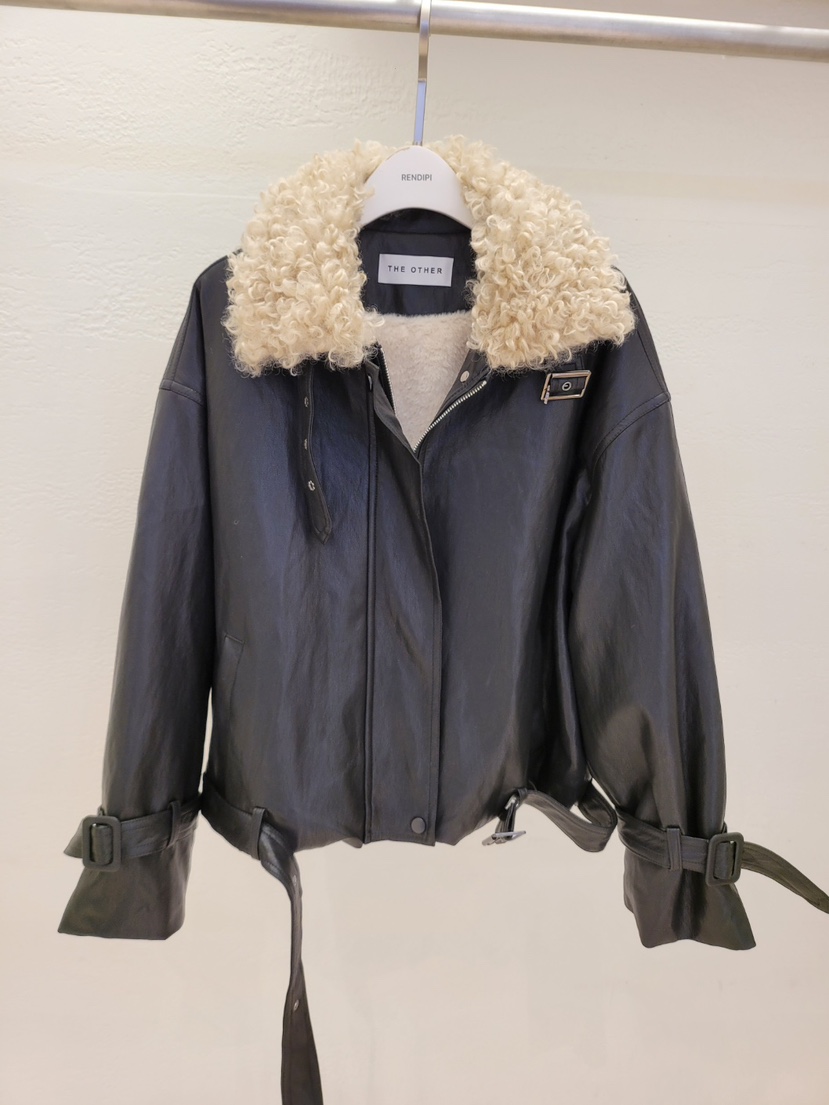 THE OTHER韓國代購㊣女士新款時尚25秋冬真品職業休閑夾克THE OTHER夾克圖色2黑色