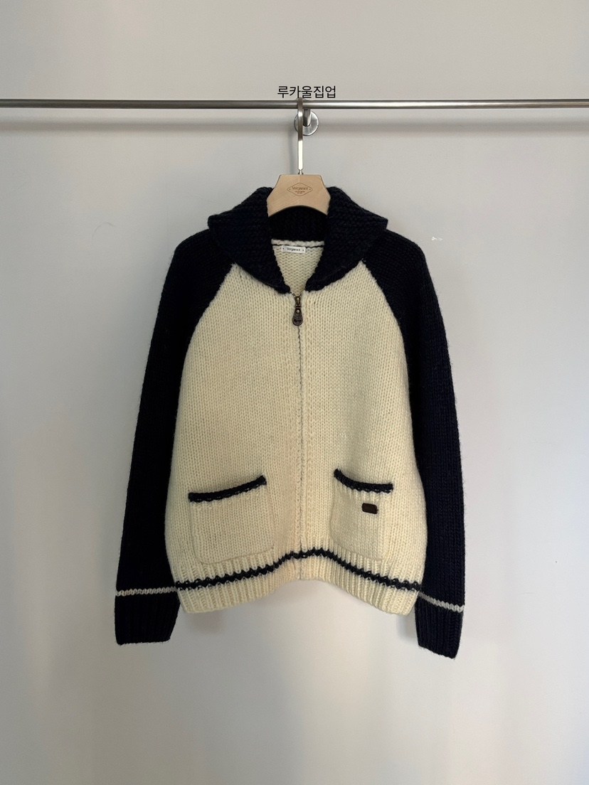 VERGAMOT東大門㊣實拍女裝新品人氣25秋冬職業推薦針織衫拉鏈VERGAMOT針織衫圖色1