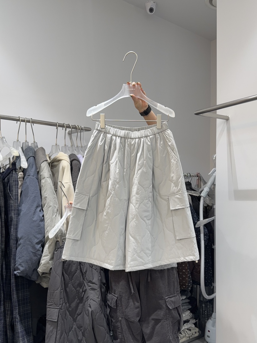 LOOKK東大門㊣直郵女士新款真品25秋冬休閑職業短褲口袋絎縫LOOKK短褲圖色1