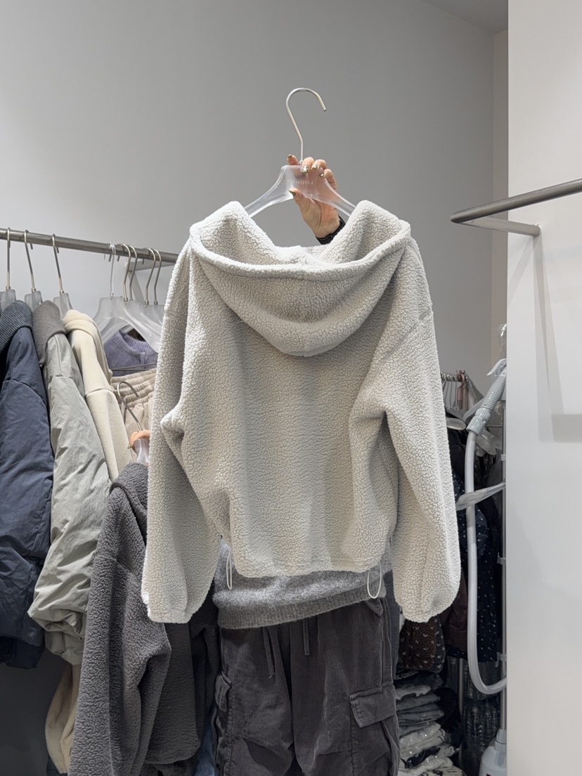 LOOKK韓國直郵㊣女士新品職業熱賣25秋冬人氣衛衣連帽衫紐扣LOOKK衛衣