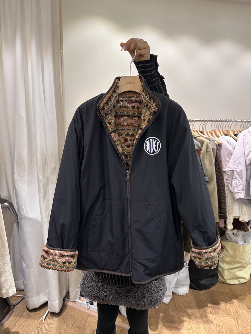 AUVERFIT東大門㊣代購女裝新品職業時尚人氣25秋冬夾克里外穿AUVERFIT夾克圖色3