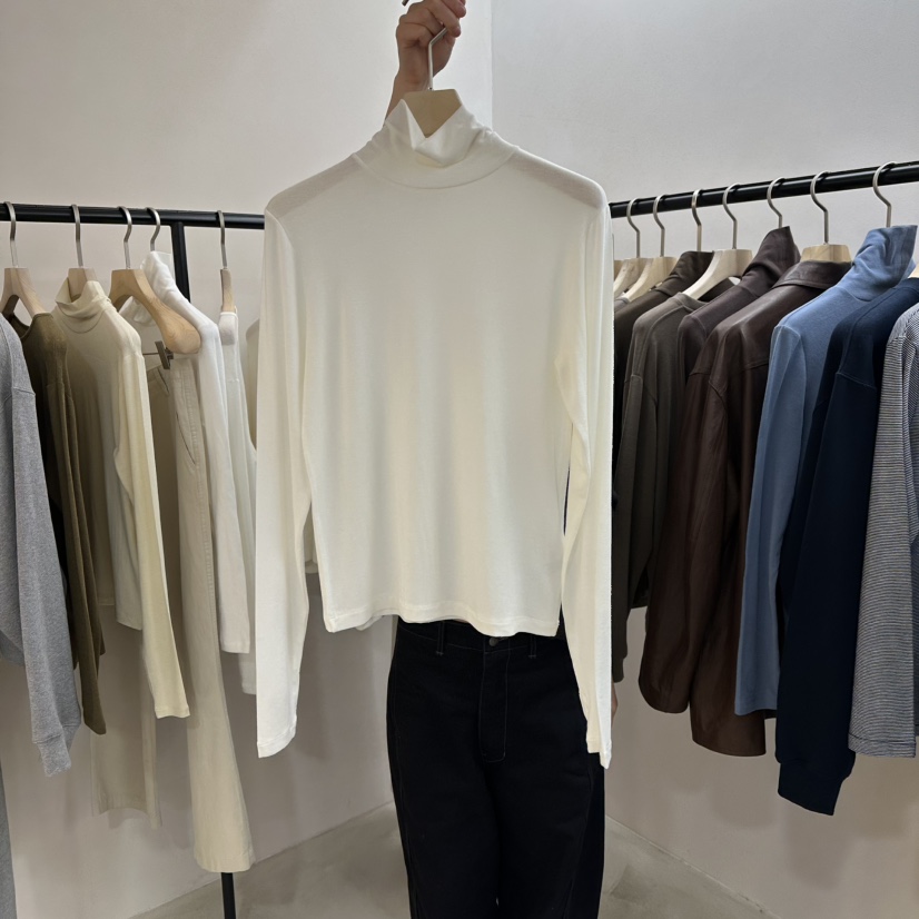 MYOS韓國代購㊣女裝新款25秋冬熱賣職業推薦長袖T恤羊毛保暖MYOS長袖T恤圖色1