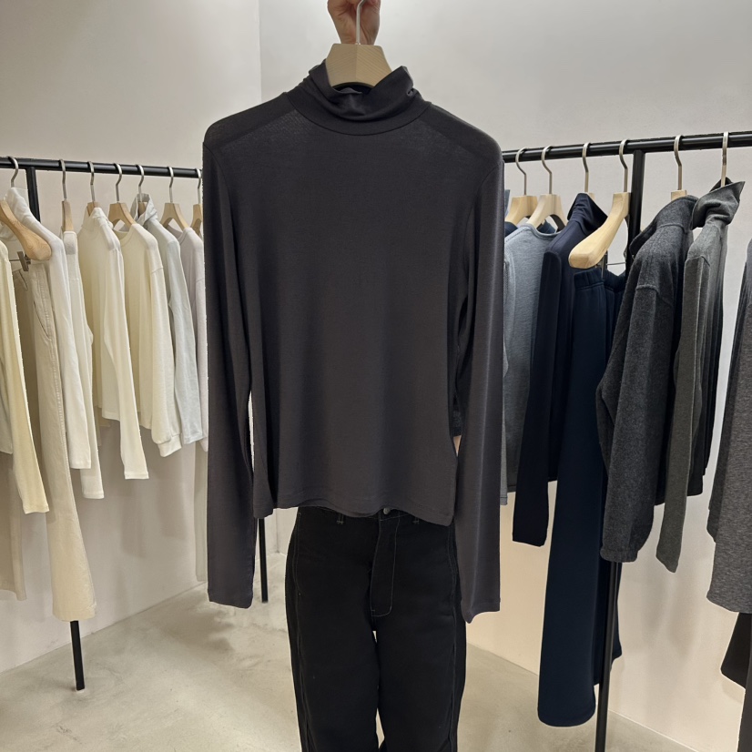 MYOS韓國代購㊣女裝新款25秋冬熱賣職業推薦長袖T恤羊毛保暖MYOS長袖T恤圖色5