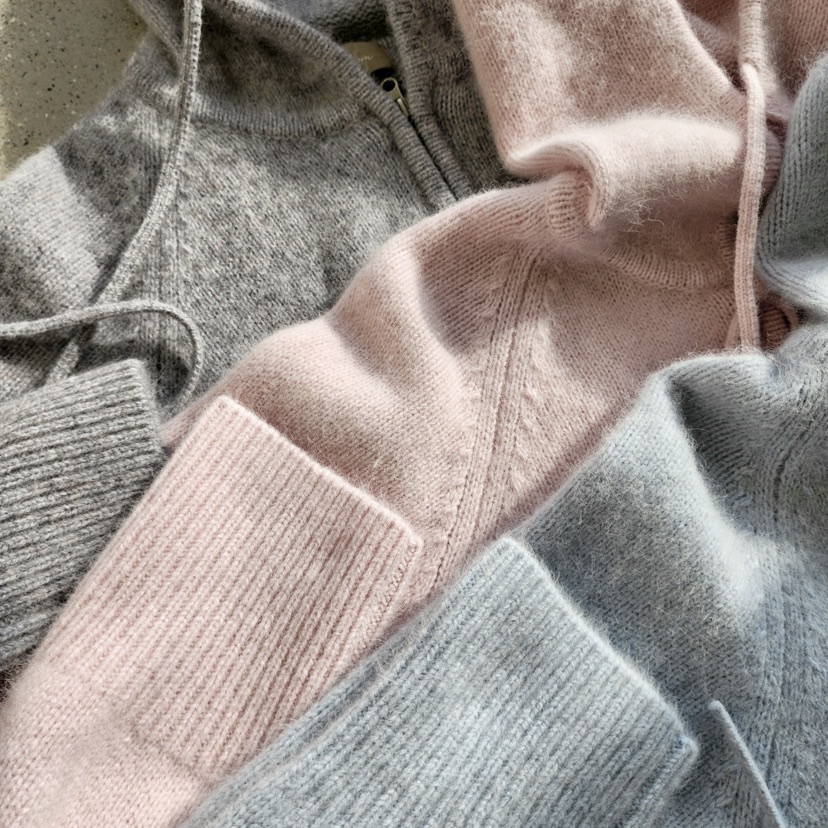 LA BLOOM東大門㊣實拍女士新品休閑推薦25秋冬針織衫拉鏈連帽La Bloom針織衫