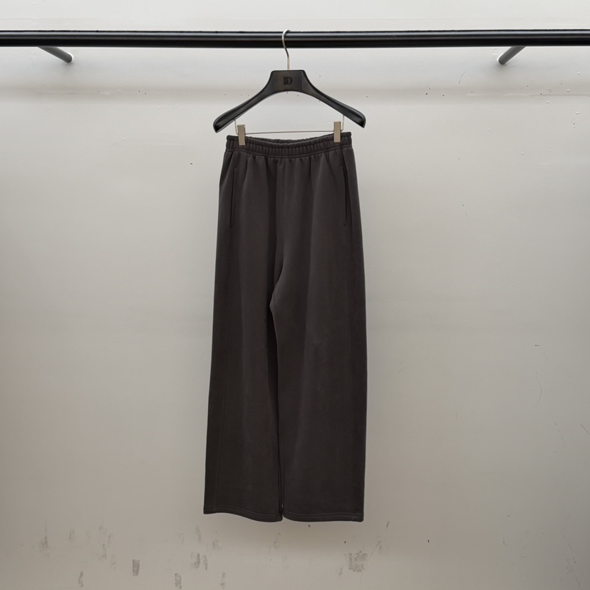 ID韓國代購㊣女士新款時尚25秋冬推薦職業人氣休閑褲抓絨雙層ID休閑褲圖色3墨色