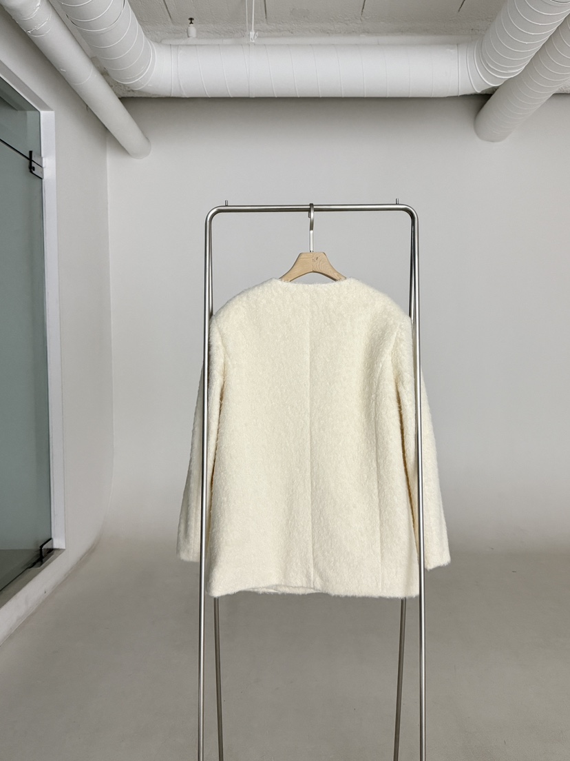 SANTAL韓國代購㊣女裝新品職業推薦休閑熱賣短款大衣馬海毛SANTAL短款大衣