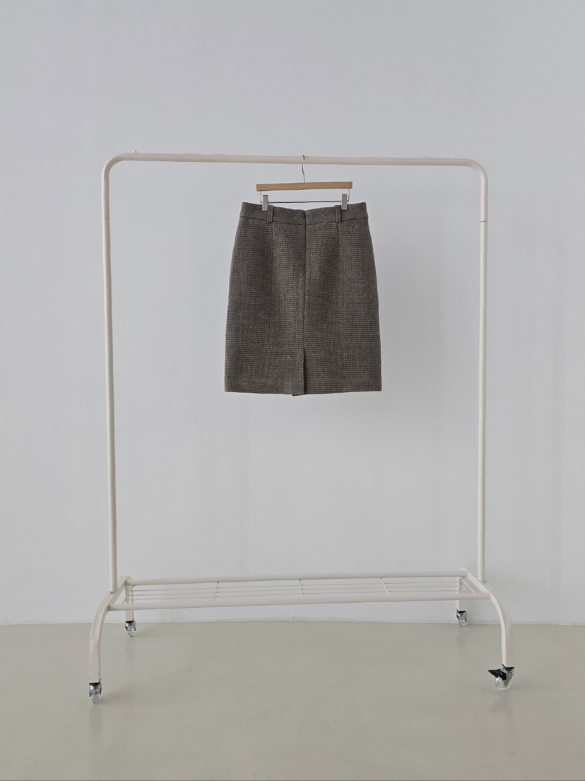 J SHOP東大門㊣代購女裝新品推薦時尚半身裙中短裙羊毛格子J_SHOP半身裙/中短裙