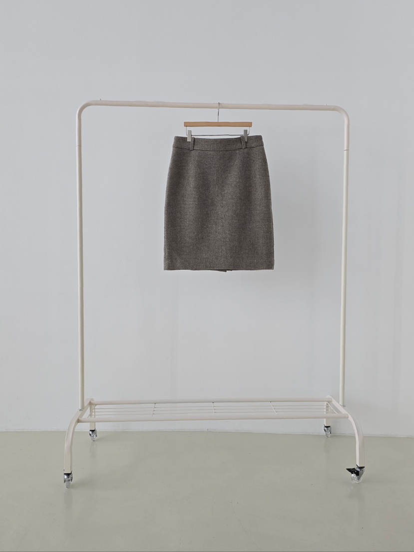 J SHOP東大門㊣代購女裝新品推薦時尚半身裙中短裙羊毛格子J_SHOP半身裙/中短裙圖色1