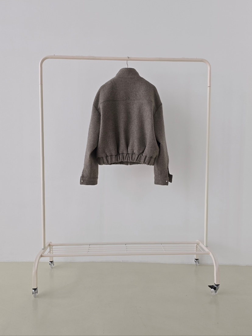 J SHOP韓國直郵㊣女裝新品職業時尚人氣真品休閑夾克羊毛格紋J_SHOP夾克