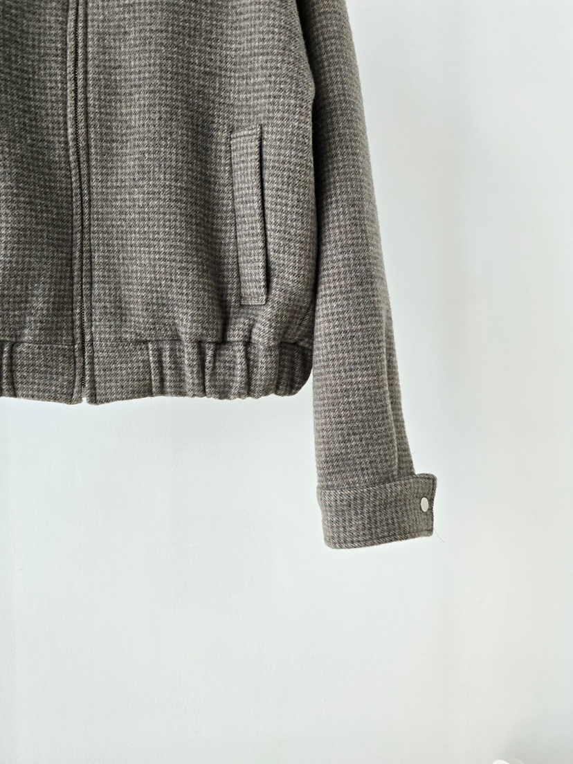 J SHOP韓國直郵㊣女裝新品職業時尚人氣真品休閑夾克羊毛格紋J_SHOP夾克