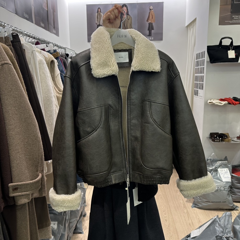 REIRAI東大門㊣實拍女士新品真品熱賣職業休閑人氣夾克羊毛Reirai夾克圖色1