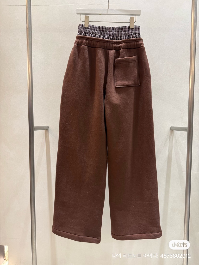 FEFFER韓國代購㊣女裝新品人氣時尚真品推薦休閑褲加絨抓絨FEFFER休閑褲