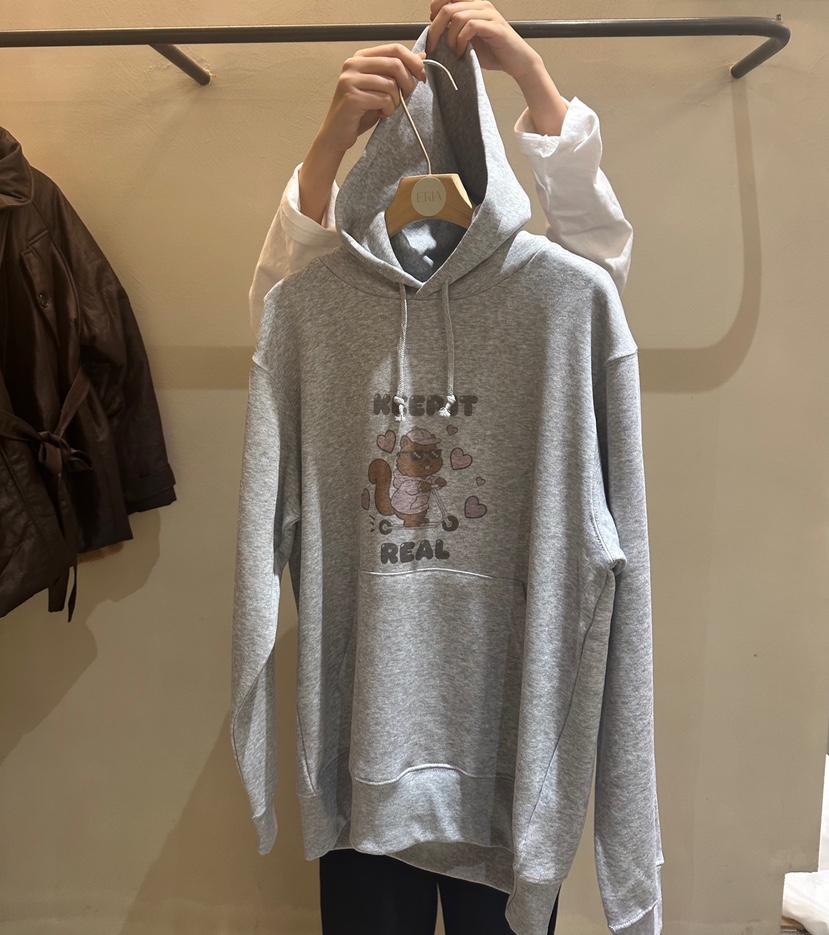 ERIA東大門㊣實拍女裝新款25秋冬熱賣職業真品休閑推薦衛衣ERIA/HUE衛衣圖色1