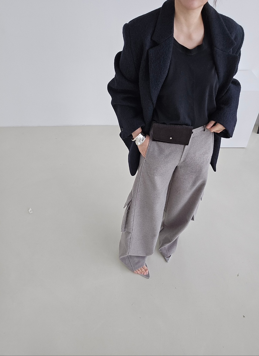 J SHOP韓國直郵㊣女裝新品真品推薦人氣熱賣25秋冬休閑褲羊毛J_SHOP休閑褲