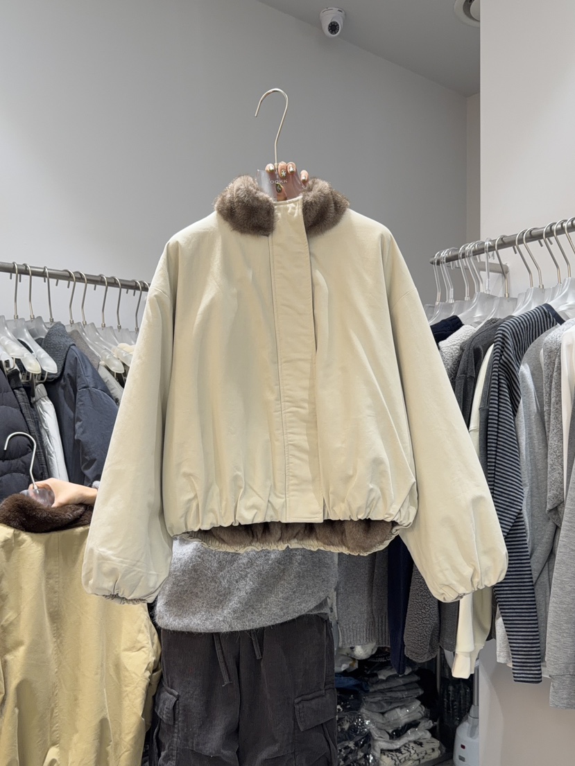 LOOKK東大門㊣代購女裝新款推薦真品人氣25秋冬時尚夾克毛皮LOOKK夾克圖色1