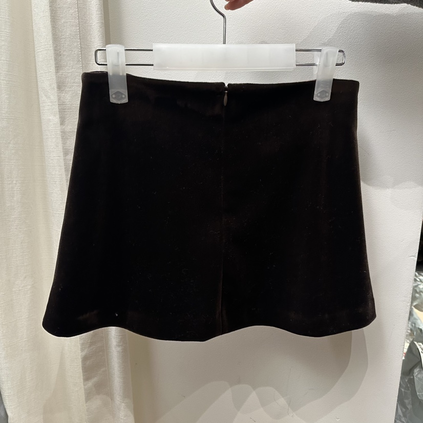 REIRAI東大門㊣代購女裝新款推薦真品熱賣職業休閑短裙天鵝絨Reirai短裙