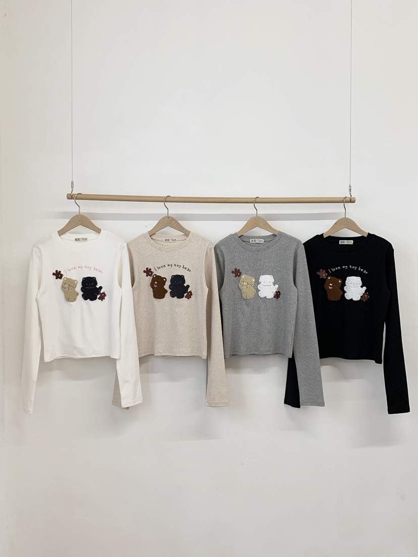 MORE THAN-P東大門㊣代購女士新品時尚人氣休閑25秋冬長袖T恤MORE THAN長袖T恤