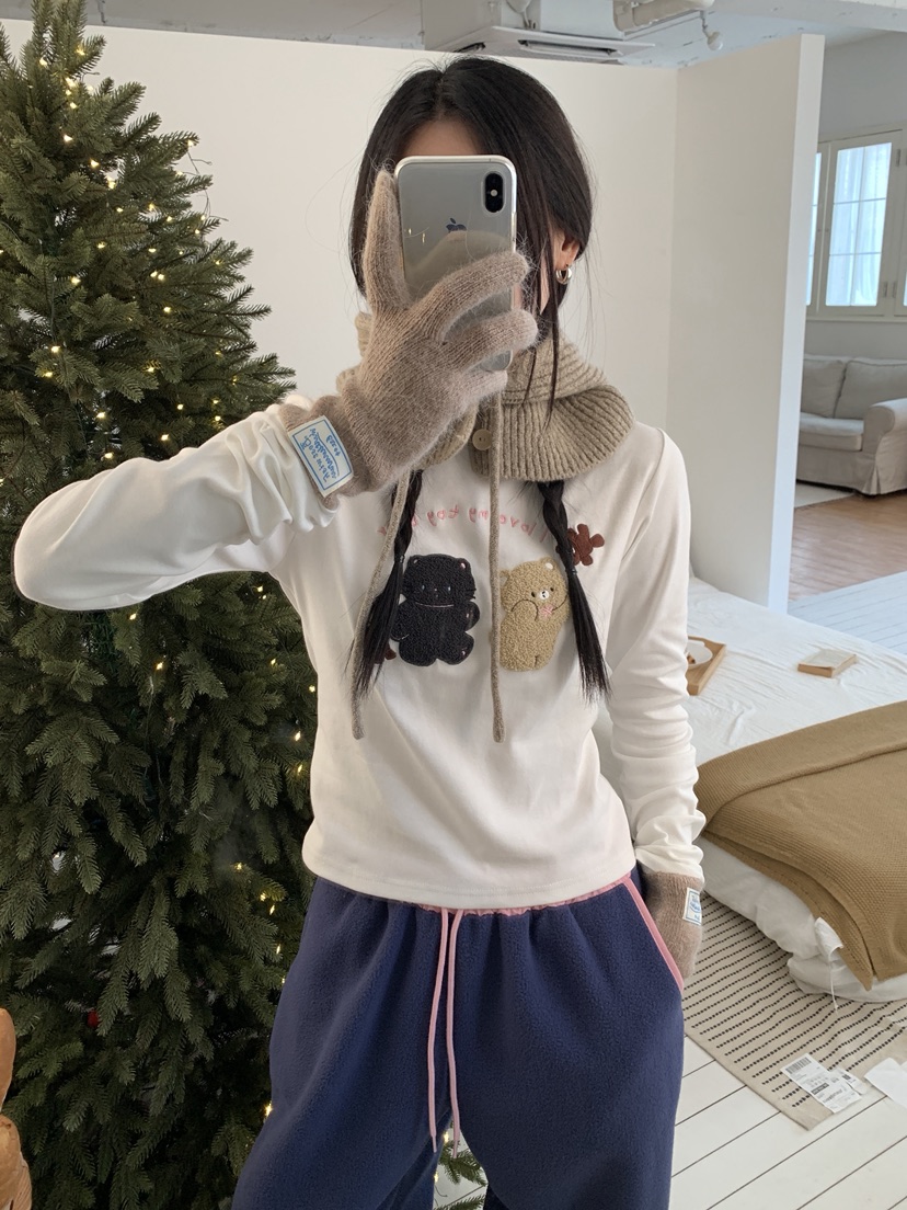 MORE THAN-P東大門㊣代購女士新品時尚人氣休閑25秋冬長袖T恤MORE THAN長袖T恤