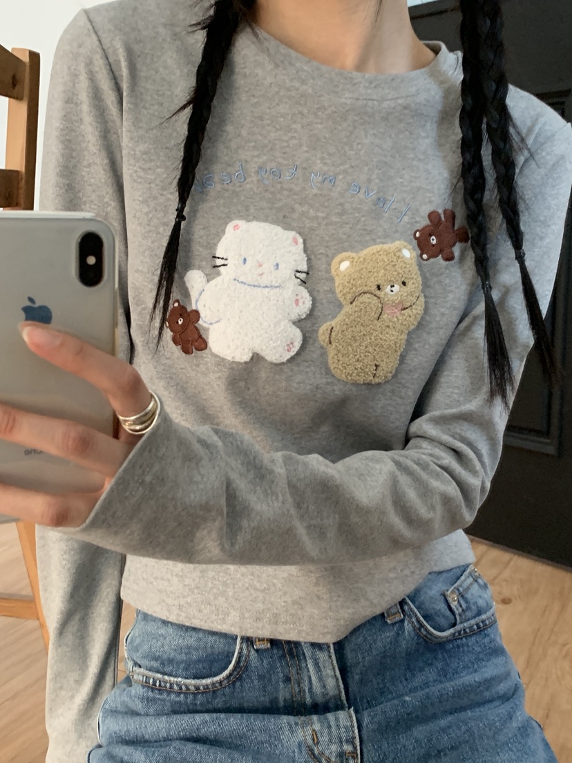 MORE THAN-P東大門㊣代購女士新品時尚人氣休閑25秋冬長袖T恤MORE THAN長袖T恤