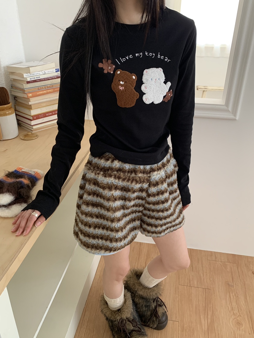 MORE THAN-P東大門㊣代購女士新品時尚人氣休閑25秋冬長袖T恤MORE THAN長袖T恤