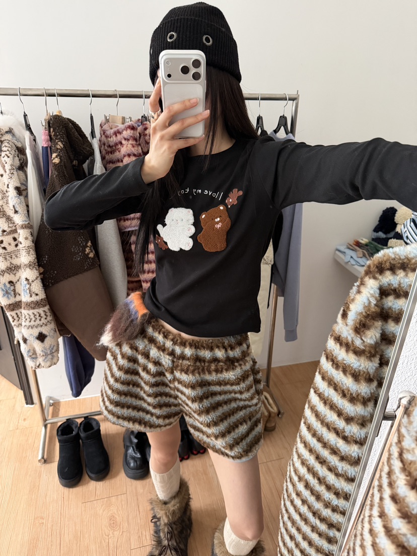 MORE THAN-P東大門㊣代購女士新品時尚人氣休閑25秋冬長袖T恤MORE THAN長袖T恤