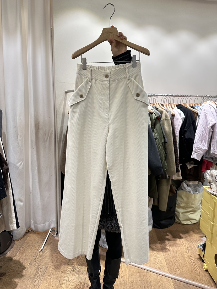 AUVERFIT東大門㊣實拍女士新品職業時尚真品休閑褲燈芯絨直筒AUVERFIT休閑褲圖色2