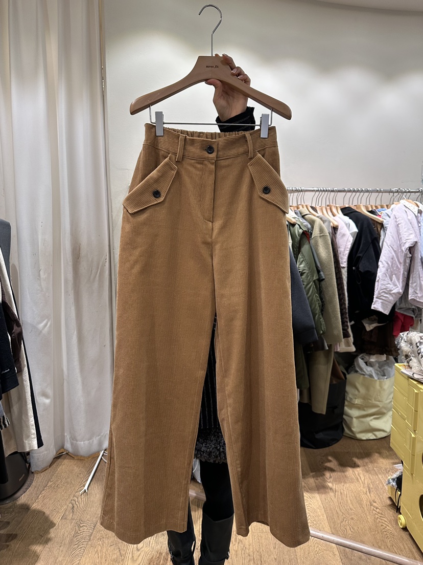 AUVERFIT東大門㊣實拍女士新品職業時尚真品休閑褲燈芯絨直筒AUVERFIT休閑褲圖色3