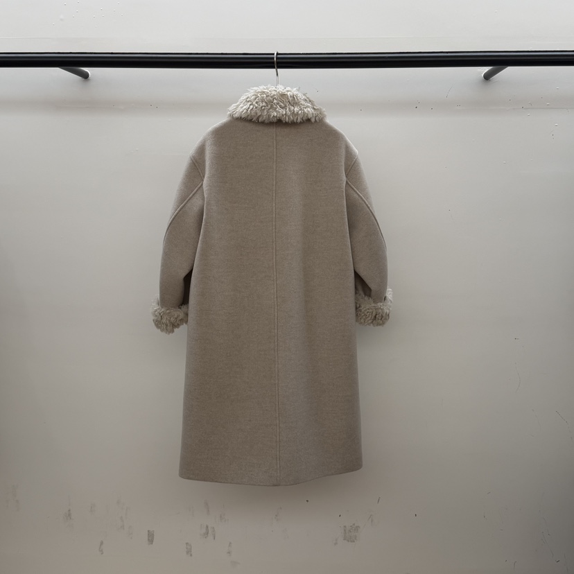 ID東大門㊣代購女裝新品真品熱賣職業中長款大衣美利奴羊毛ID中長款大衣