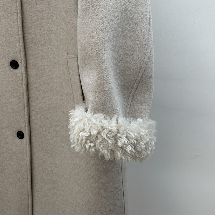 ID東大門㊣代購女裝新品真品熱賣職業中長款大衣美利奴羊毛ID中長款大衣