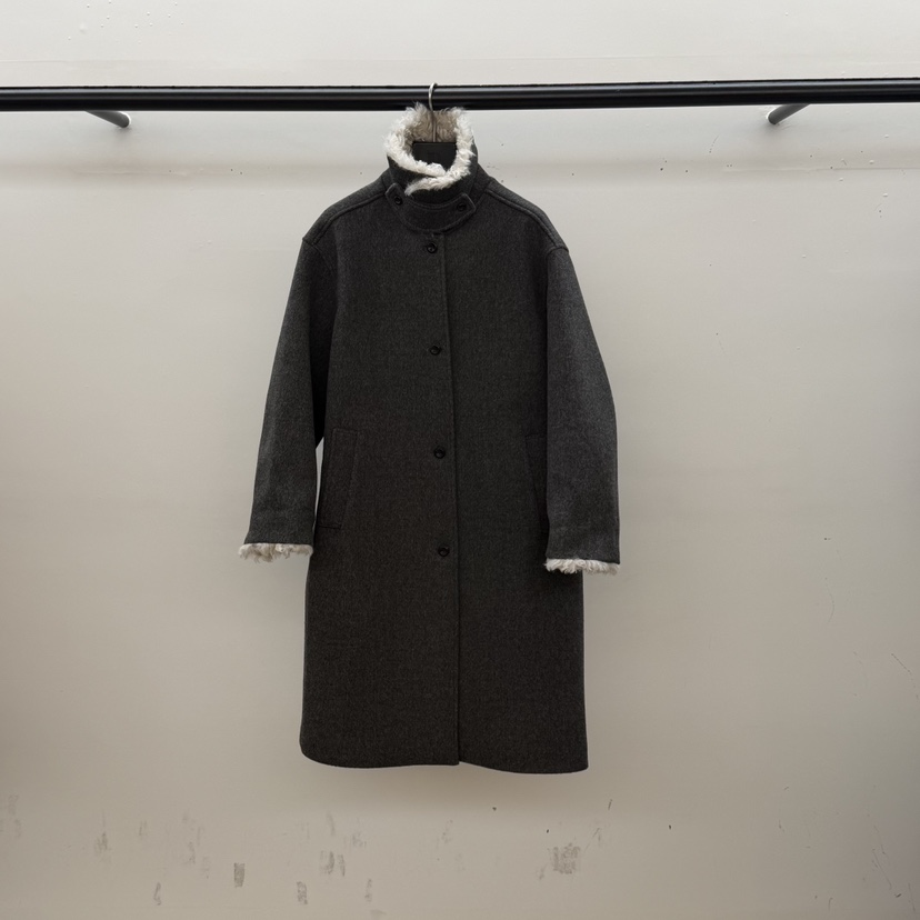 ID東大門㊣代購女裝新品真品熱賣職業中長款大衣美利奴羊毛ID中長款大衣