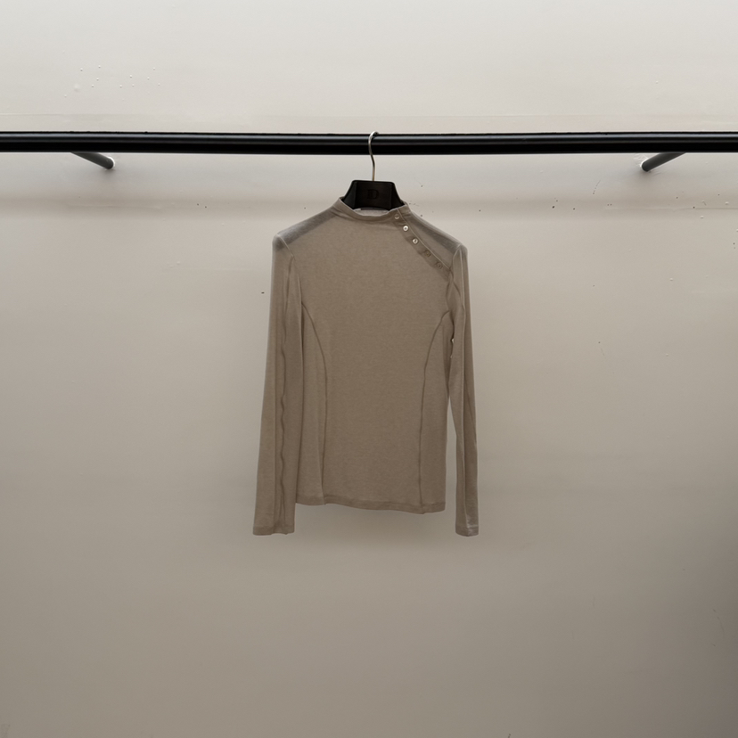 ID韓國直郵㊣女士新款人氣職業時尚25秋冬推薦休閑真品長袖T恤ID長袖T恤圖色1米色