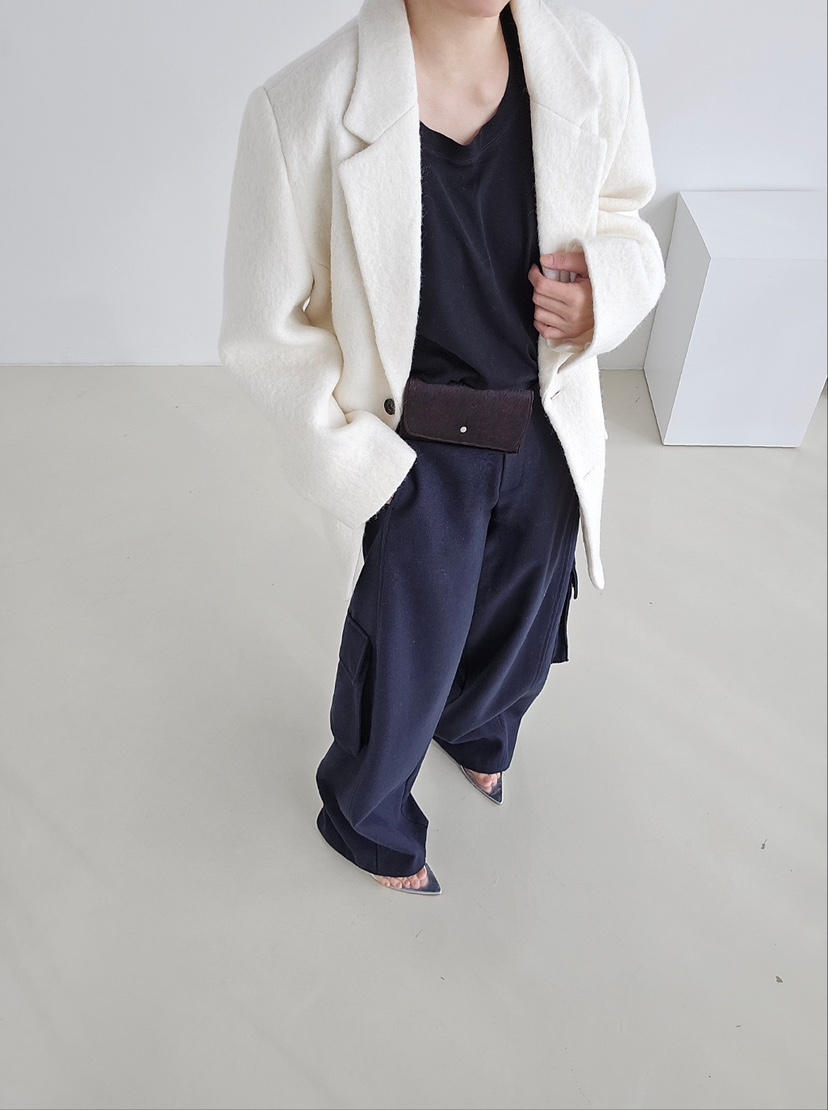 J SHOP韓國代購㊣女裝新款職業推薦休閑熱賣人氣25秋冬夾克羊駝J_SHOP夾克