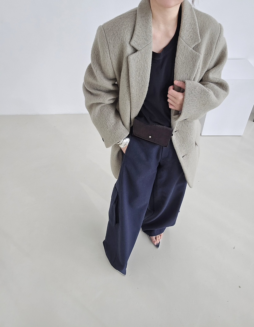 J SHOP韓國代購㊣女裝新款職業推薦休閑熱賣人氣25秋冬夾克羊駝J_SHOP夾克