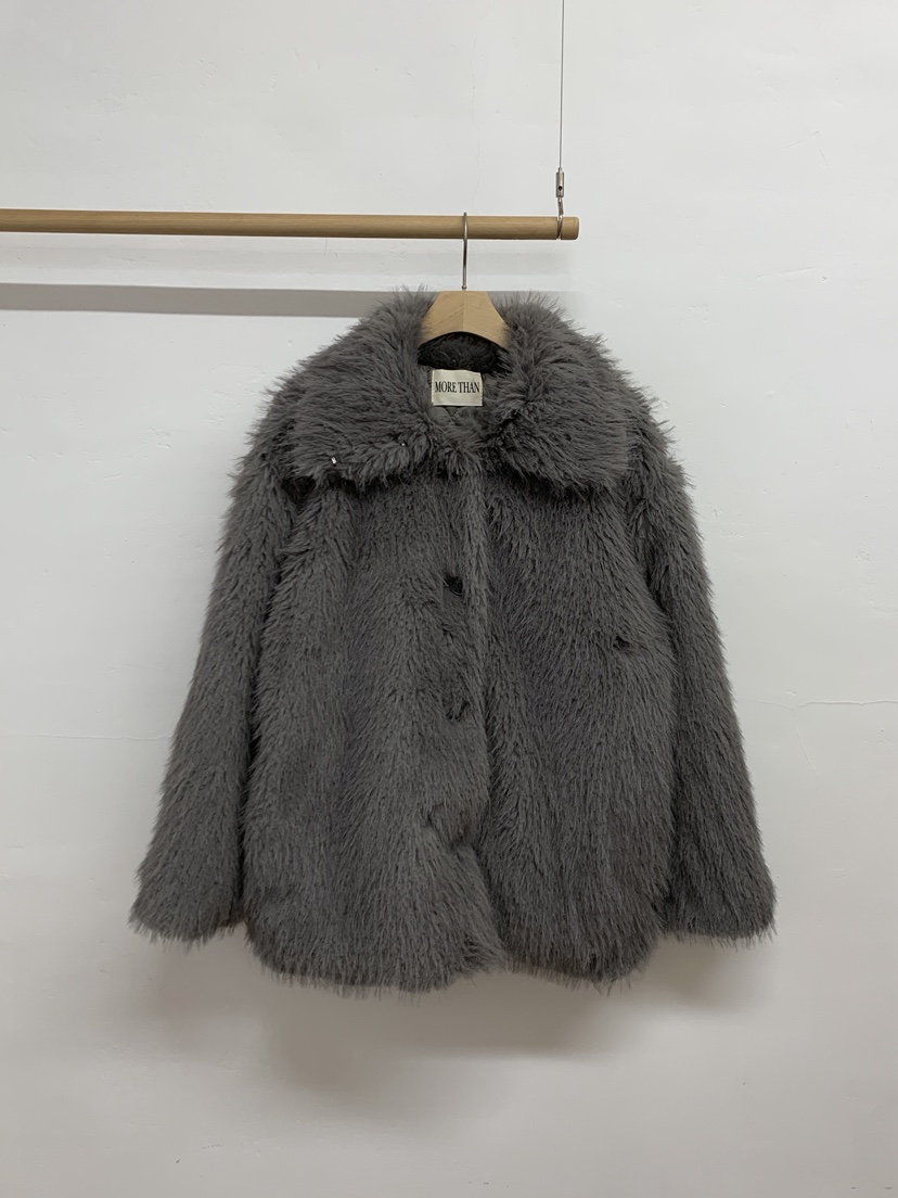 MORE THAN-P東大門㊣直郵女裝新品熱賣推薦短款大衣羊駝毛MORE THAN短款大衣圖色2