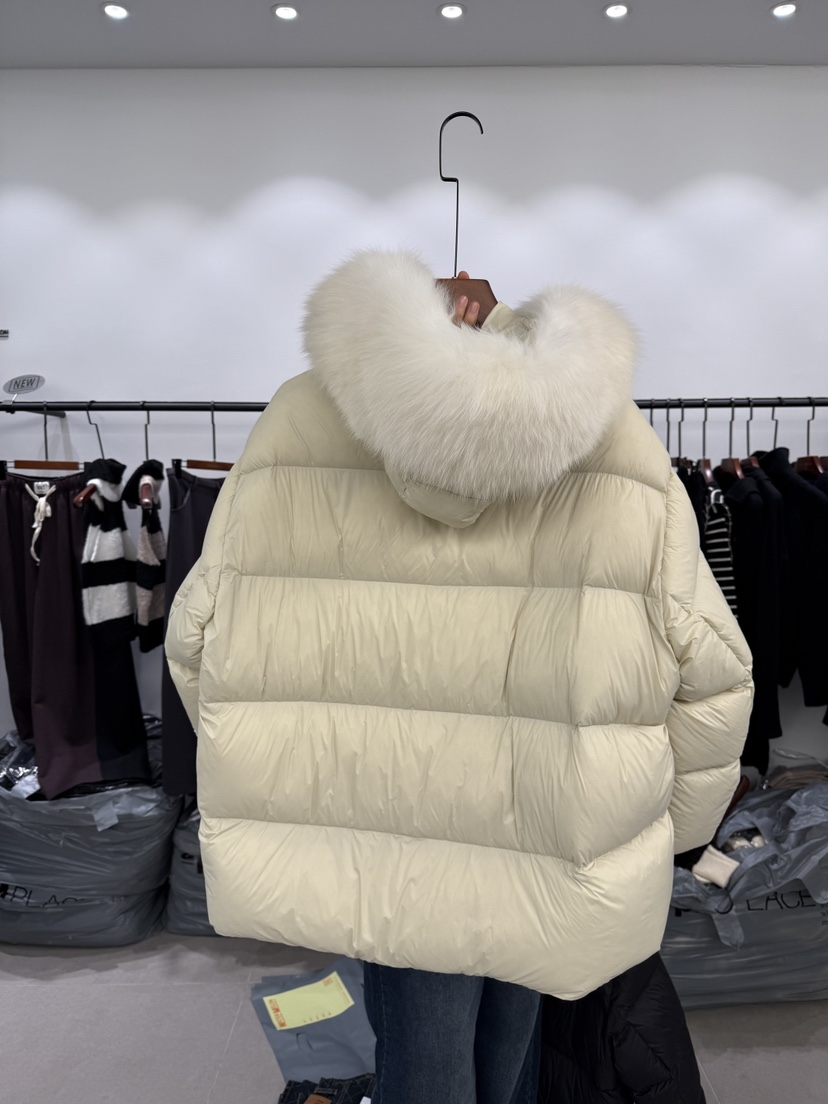 WATERMELON東大門㊣代購女士新款職業25秋冬短款羽絨服狐貍填充WATER MELON短款羽絨服