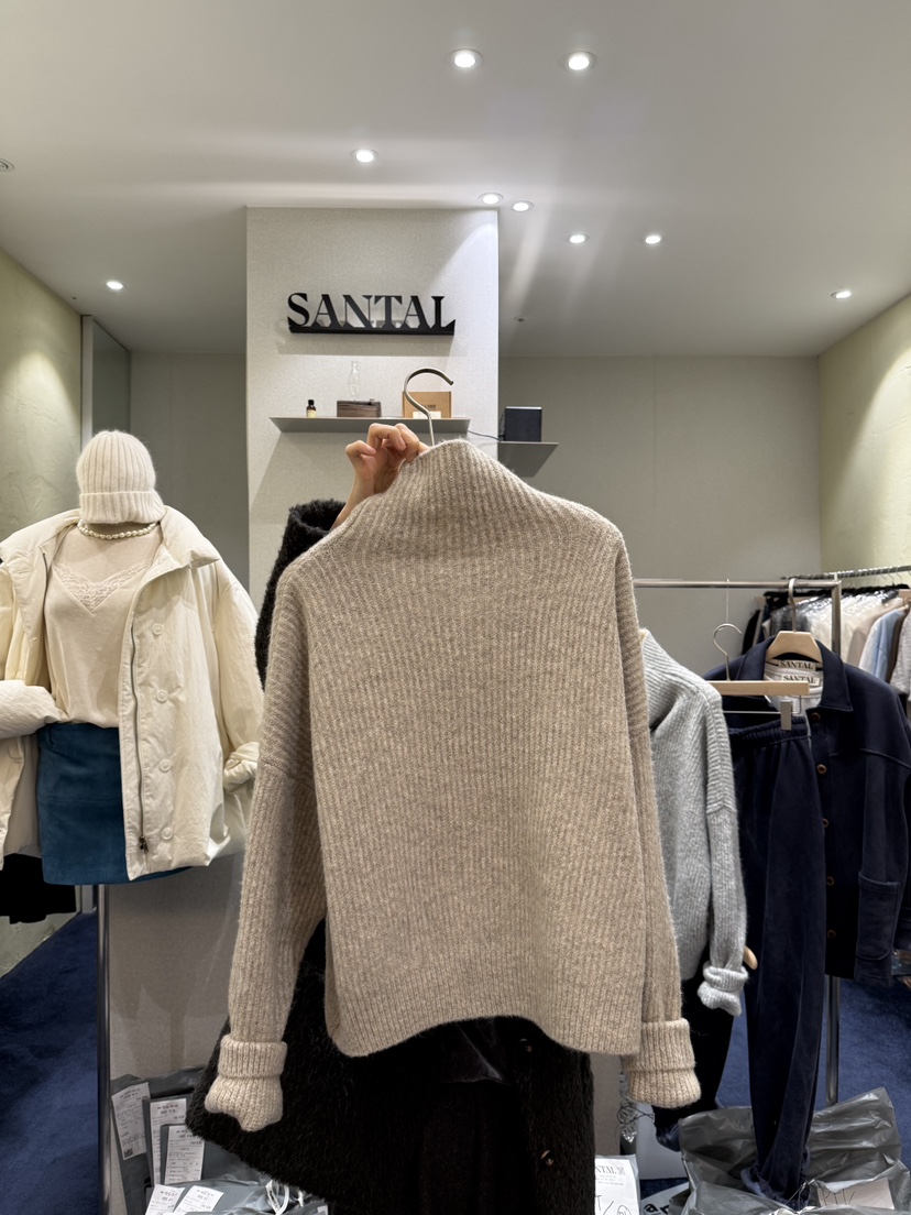 SANTAL韓國代購㊣女士新品推薦人氣真品休閑時尚熱賣針織衫SANTAL針織衫
