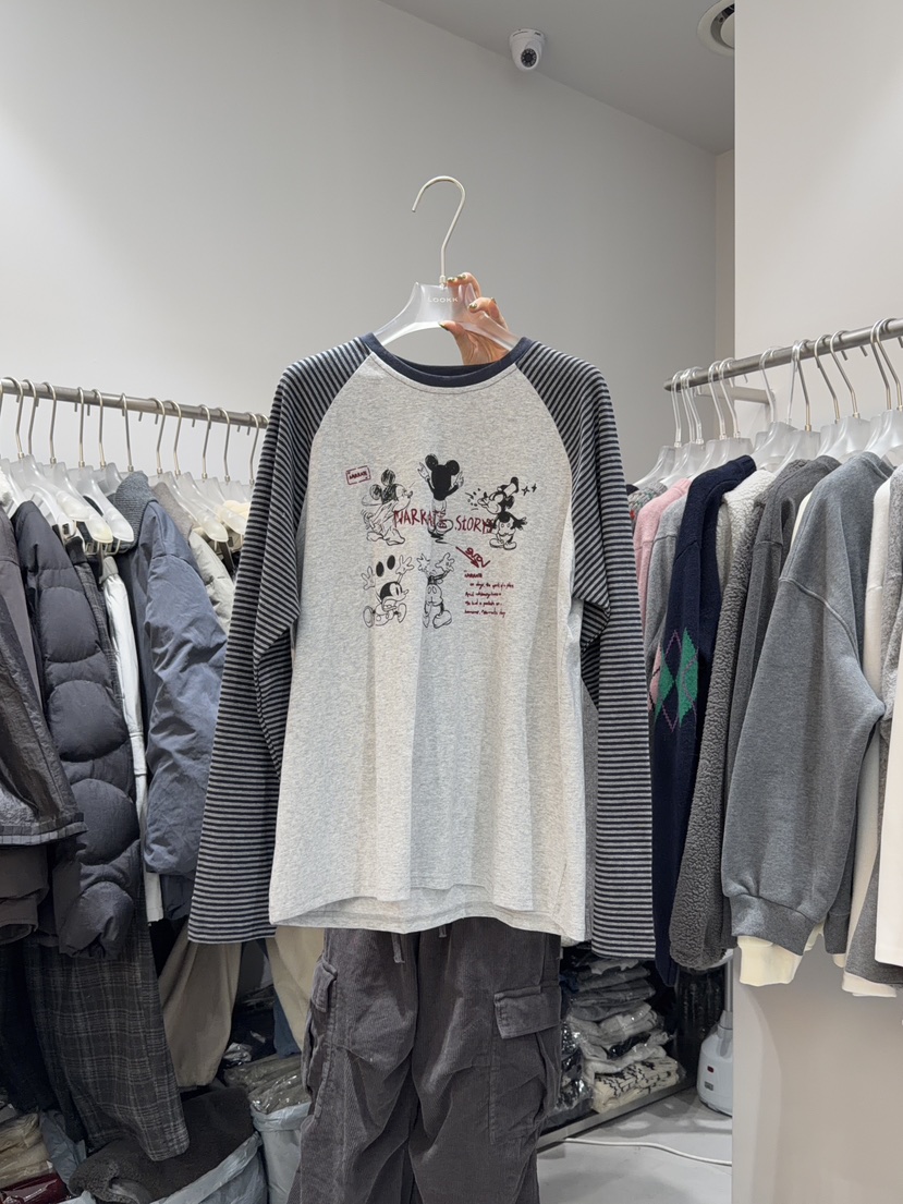 LOOKK東大門㊣實拍女裝新款推薦人氣真品25秋冬時尚長袖T恤LOOKK長袖T恤圖色1