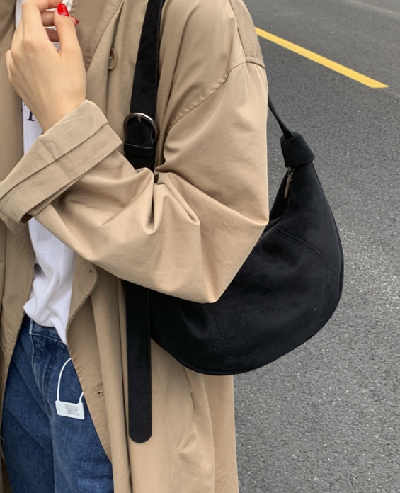 POSH BLUE韓國代購㊣女裝新品人氣熱賣25秋冬單肩斜跨包絨面革POSH BLUE單肩/斜跨包