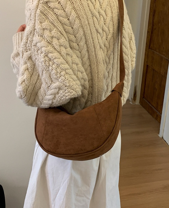 POSH BLUE韓國代購㊣女裝新品人氣熱賣25秋冬單肩斜跨包絨面革POSH BLUE單肩/斜跨包